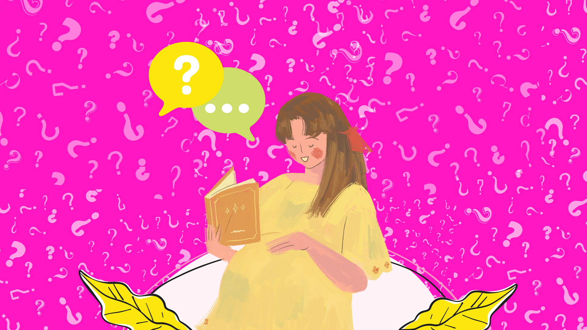 a pregnant woman reading